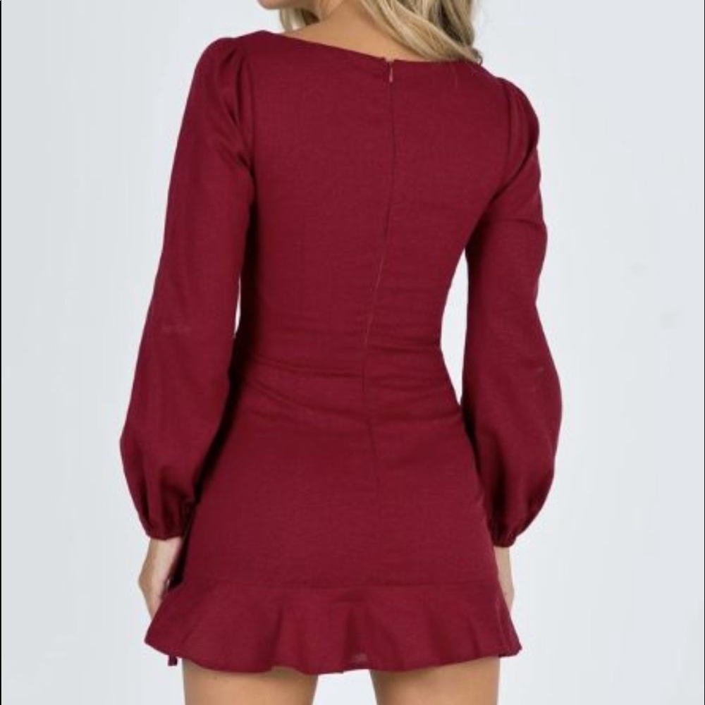 Burgundy dress